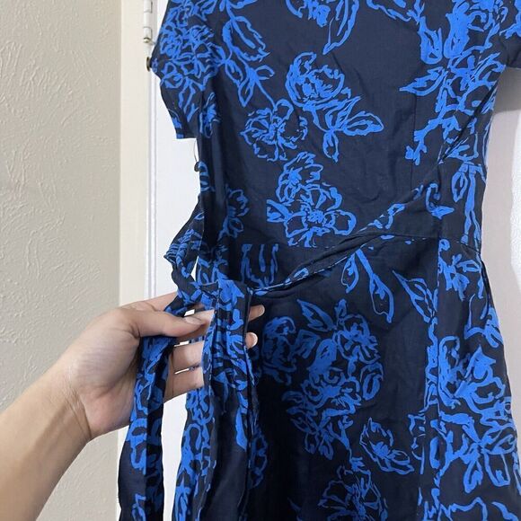 NEW! Free People A thing called love button front blue floral tie back dress - Picture 8 of 8